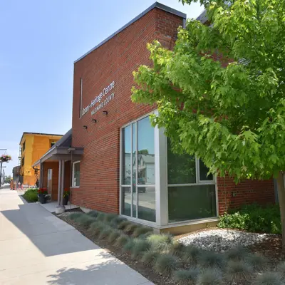 Front walkway of Cayuga Library