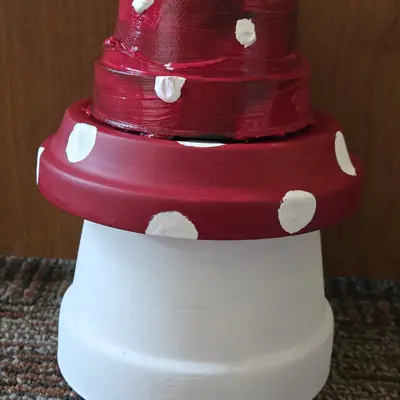 Mushroom made of flower pots