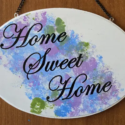 Floral Home Sweet Home Sign