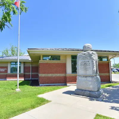 WWII Monument in front of Jarvis Library